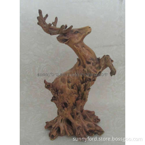 Antique Resin Deer Sculpture Decoration (SFR1581)